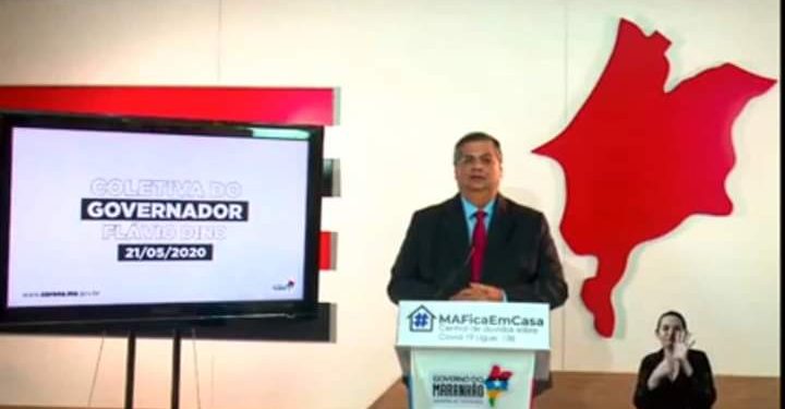 Nesta quinta-feira (21), o governador Flavio Dino (PCdoB) em coletiva de imprensa, falou das novas medidas adotadas no enfretamento do COVID- 19.