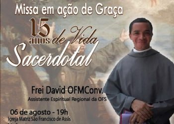 Frei David OFMConv celebra 15 anos de dedicação ao ministério sacerdotal, em São Luis – MA.