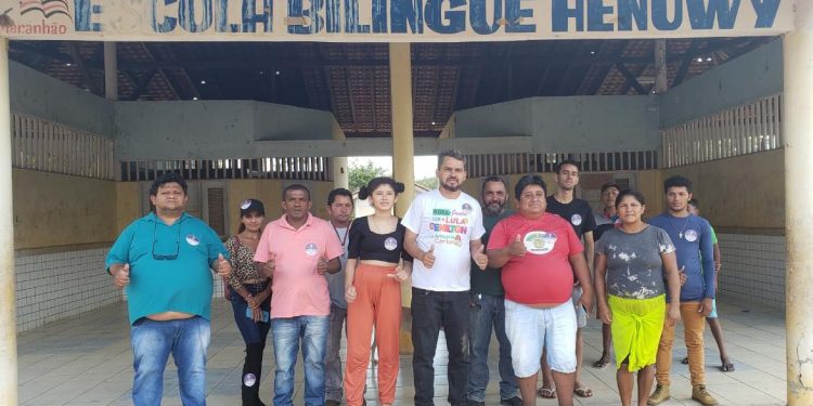Enilton Rodrigues, candidato a governador pela federação PSOL/Rede Sustentabilidade, esteve na terra indígena arariboia.