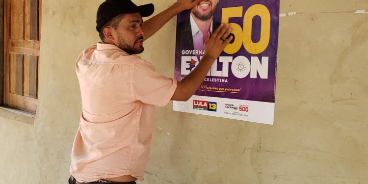 Enilton Rodrigues, teve agenda em Arame, sua cidade Natal no último dia de campanha