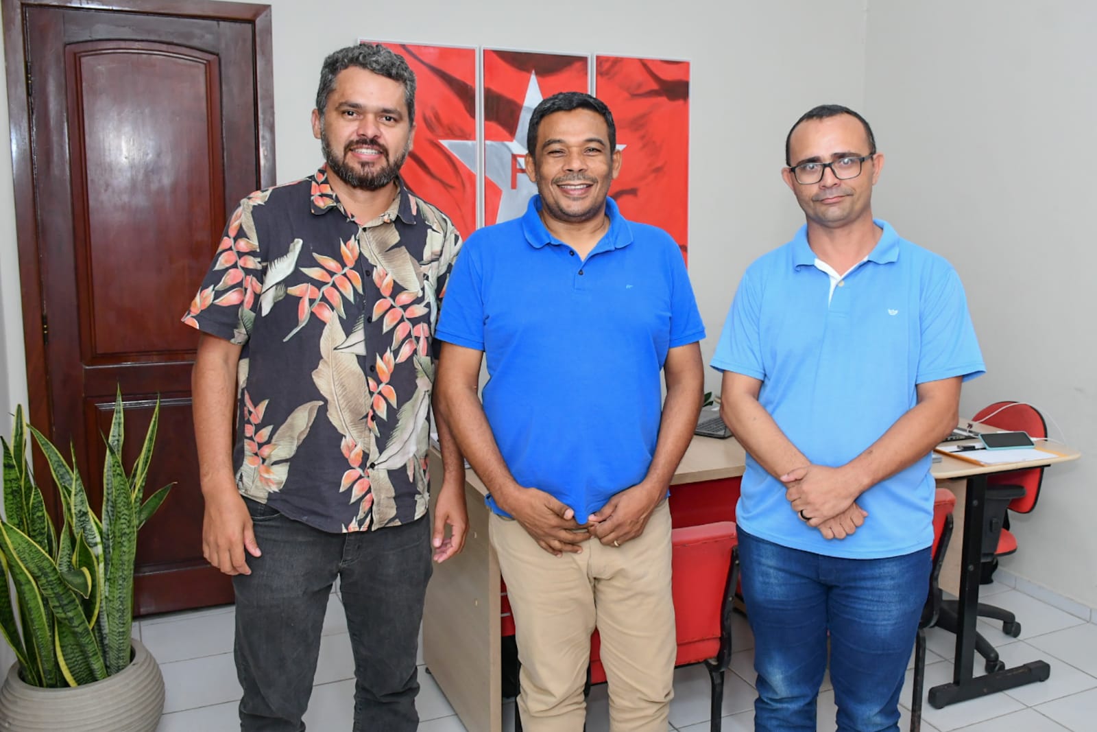 Enilton Rodrigues, foi canditado a governador pelo Psol em 2022, Francimar Melo Presidente do PT Estadual e Sargento Edmilson em 2023.